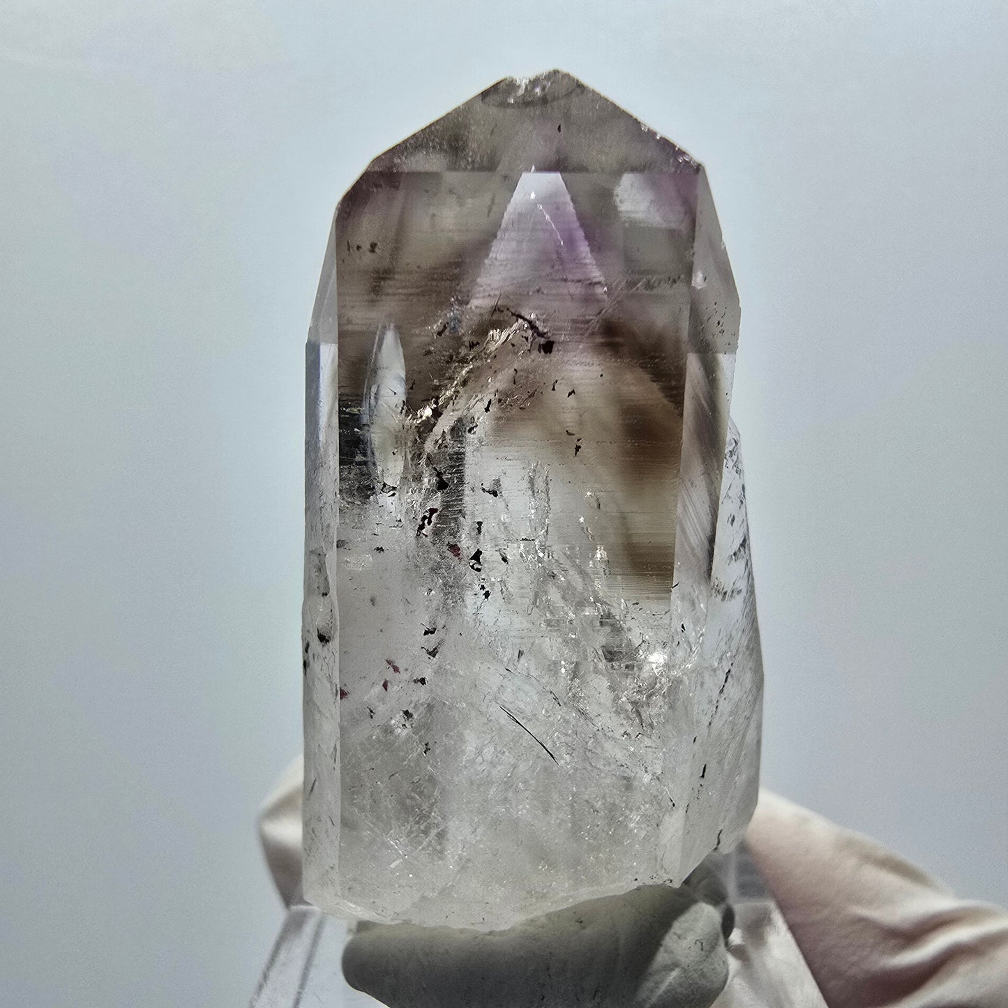 Enhydro Phantom Amethyst mit Hämatit, 1x Blase Streep Mine Goboboseb Namibia 46*23*18mm #12920