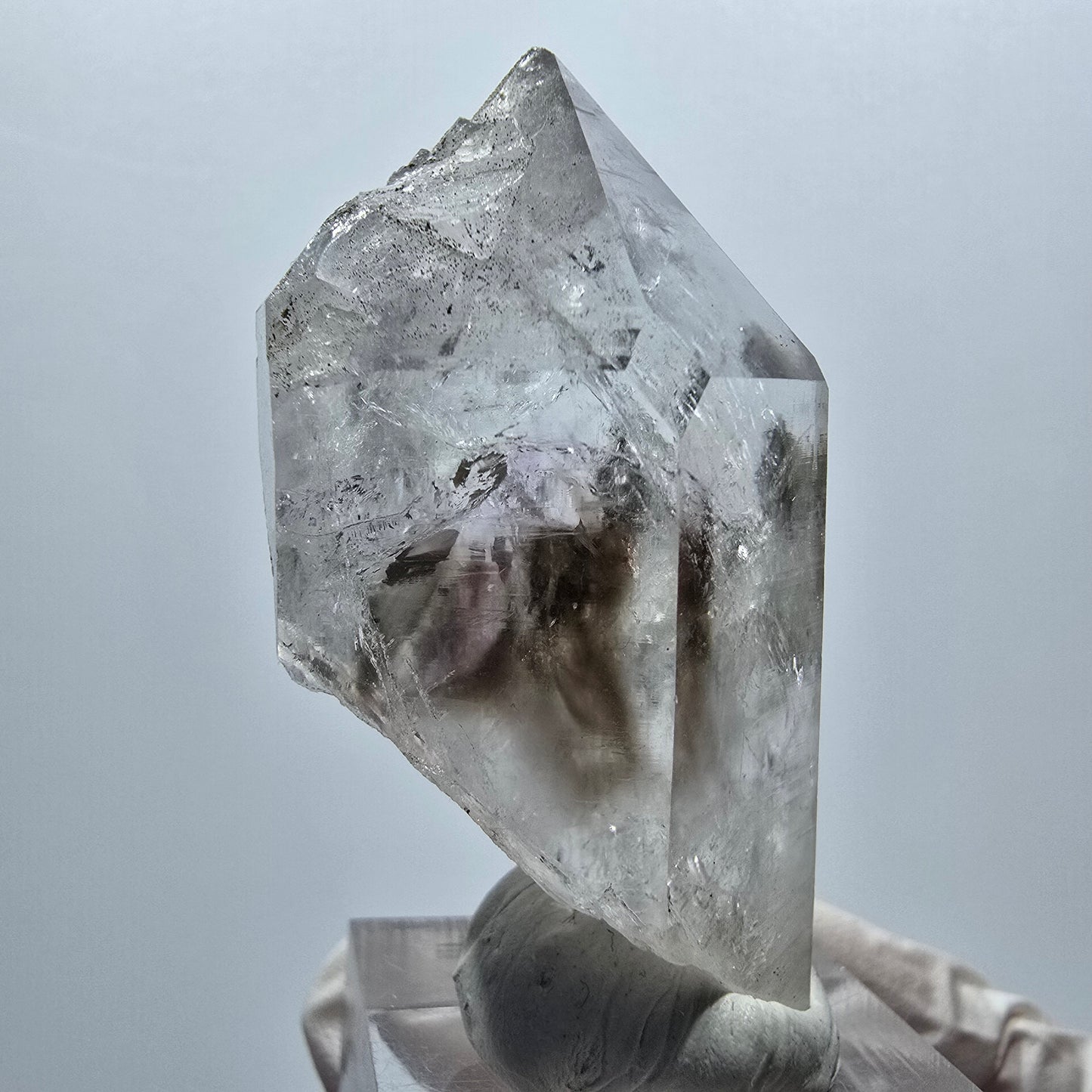 Skelett Phantom Amethyst mit Prehnit Streep Mine Goboboseb Namibia 51*25*25mm #12924