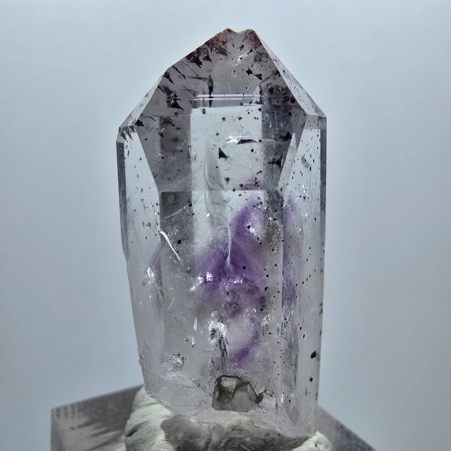 Enhydro Harlekin Skelett Phantom Amethyst, 1x Blase Streep Mine, Namibia 42*17*15mm #12925