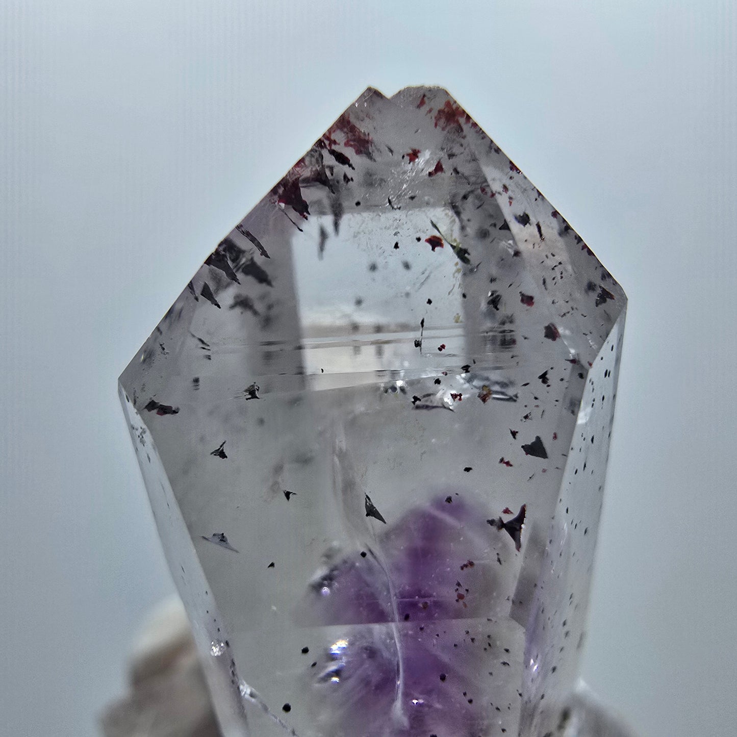 Enhydro Harlekin Skelett Phantom Amethyst, 1x Blase Streep Mine, Namibia 42*17*15mm #12925
