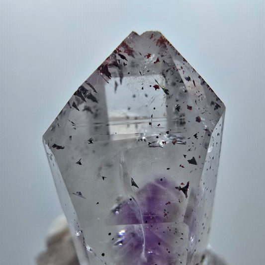 Enhydro Harlekin Skelett Phantom Amethyst, 1x Blase Streep Mine, Namibia 42*17*15mm #12925