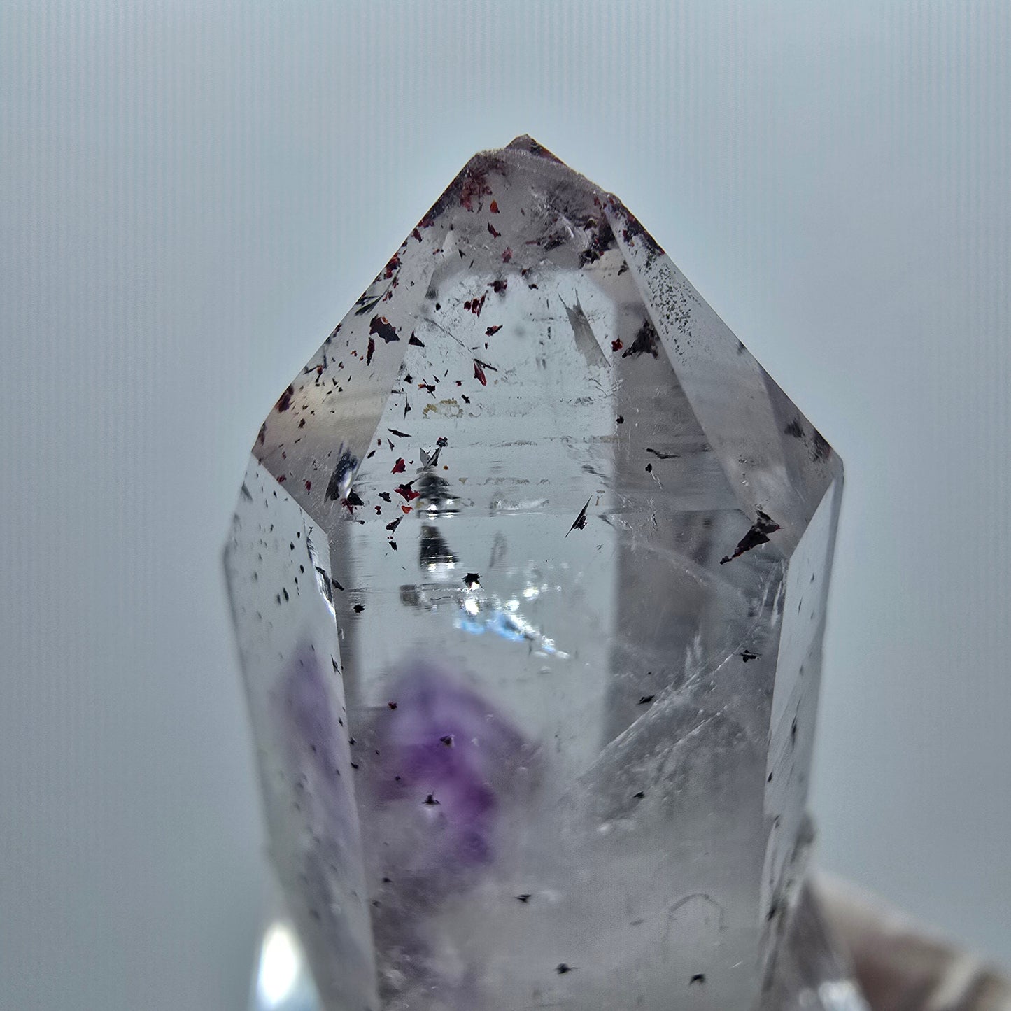 Enhydro Harlekin Skelett Phantom Amethyst, 1x Blase Streep Mine, Namibia 42*17*15mm #12925