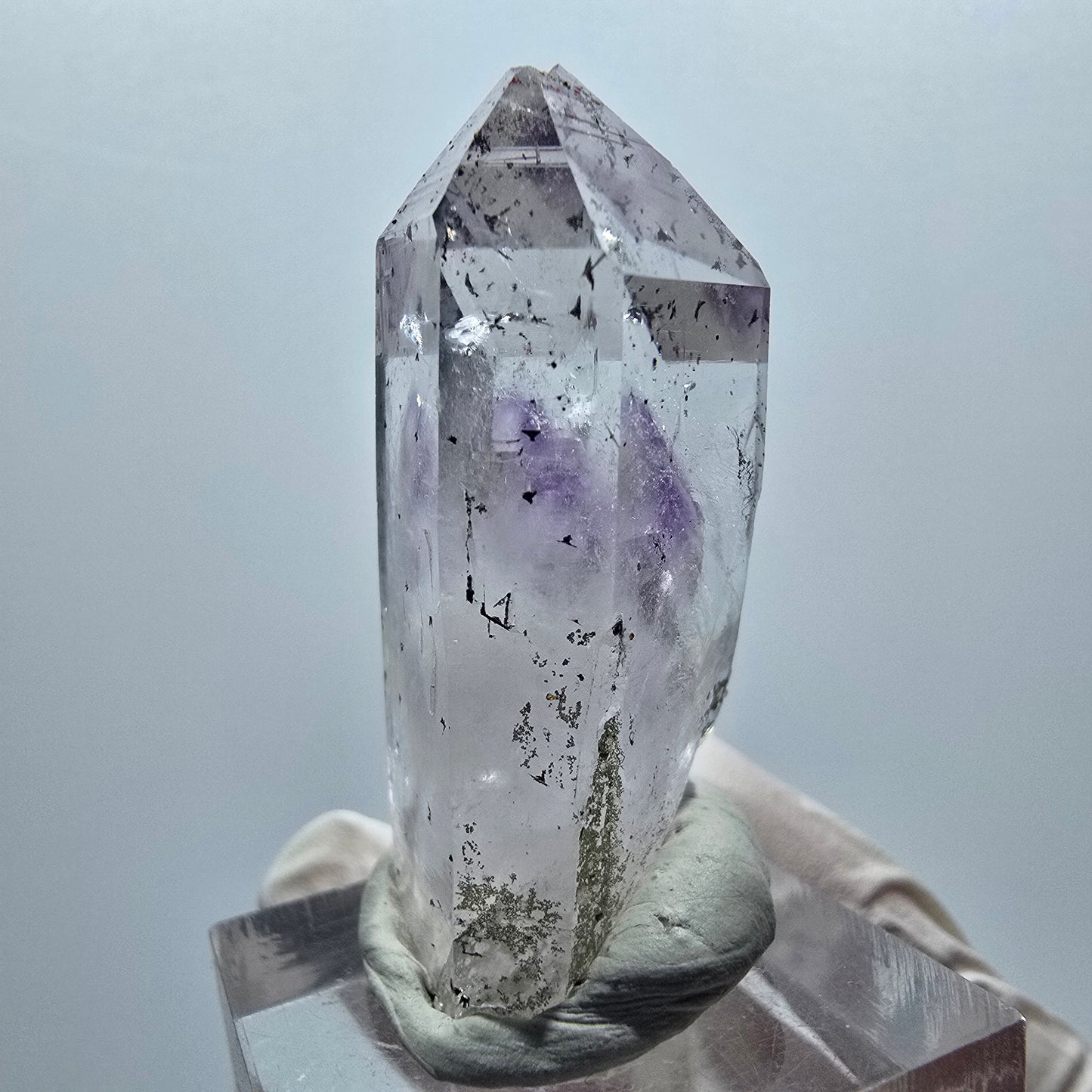 Enhydro Harlekin Skelett Phantom Amethyst, 1x Blase Streep Mine, Namibia 42*17*15mm #12925