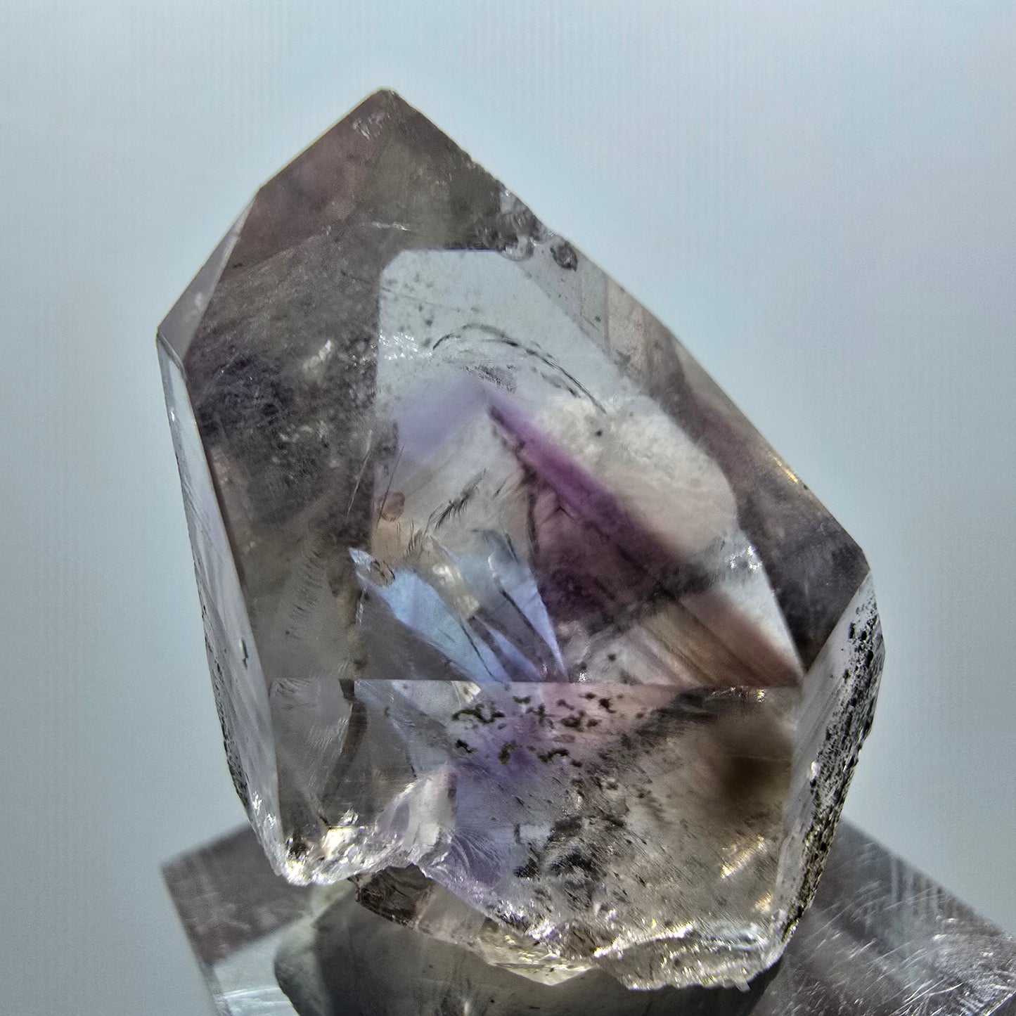 Enhydro Phantom Amethyst mit Hämatit, 1x Blase Streep Mine Goboboseb Namibia 36*24*22mm #12926