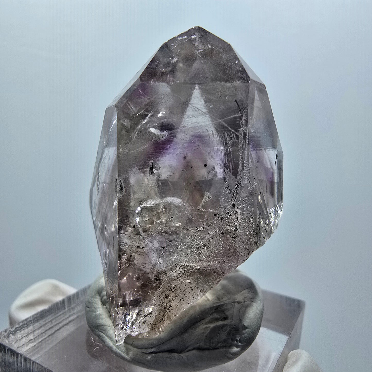 Enhydro Phantom Amethyst mit Hämatit, 1x Blase Streep Mine Goboboseb Namibia 36*24*22mm #12926