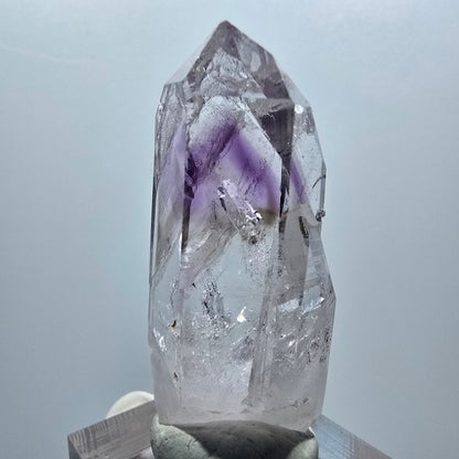 Enhydro Harlekin Phantom Amethyst mit Analcim, 1x Blase Streep Mine, Namibia 48*21*17mm #12927