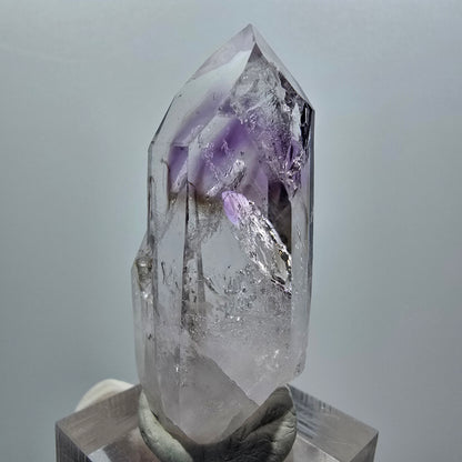 Enhydro Harlekin Phantom Amethyst mit Analcim, 1x Blase Streep Mine, Namibia 48*21*17mm #12927