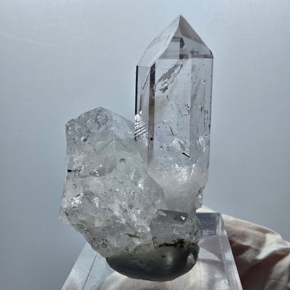 Lemurian Epidot Phantom Quarz mit Analcim Stufe Streep Mine Goboboseb Namibia 43*28*19mm #12929