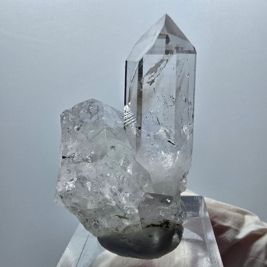 Lemurian Epidot Phantom Quarz mit Analcim Stufe Streep Mine Goboboseb Namibia 43*28*19mm #12929