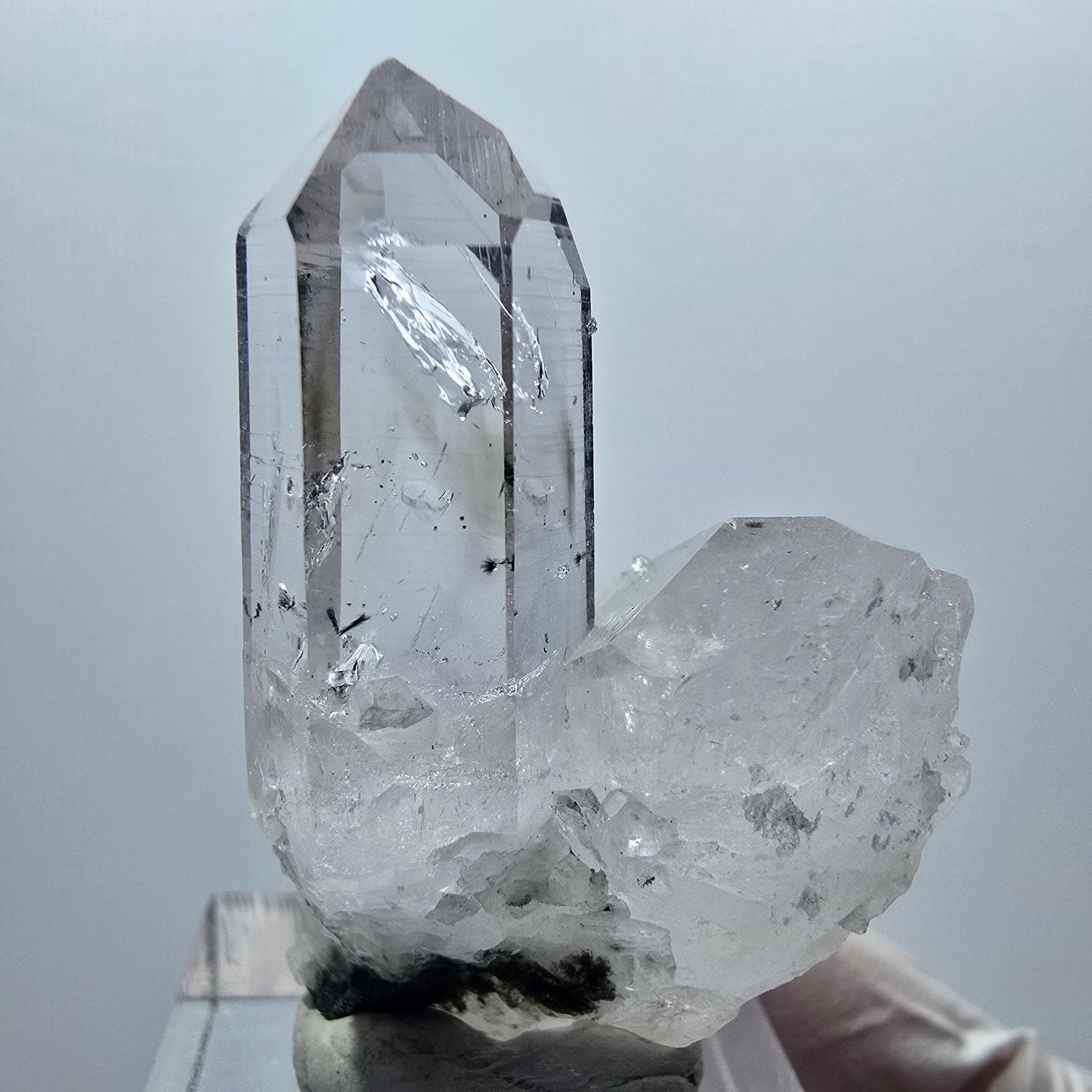 Lemurian Epidot Phantom Quarz mit Analcim Stufe Streep Mine Goboboseb Namibia 43*28*19mm #12929