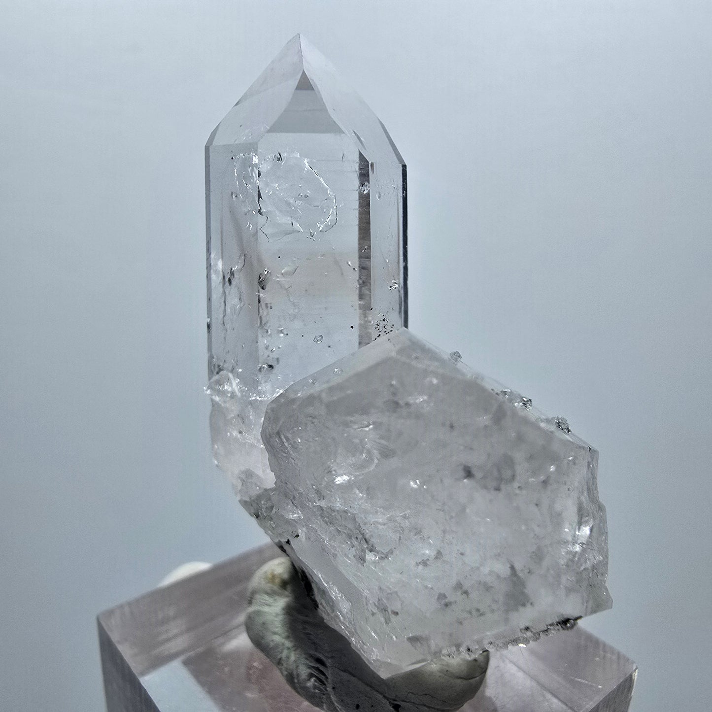Lemurian Epidot Phantom Quarz mit Analcim Stufe Streep Mine Goboboseb Namibia 43*28*19mm #12929