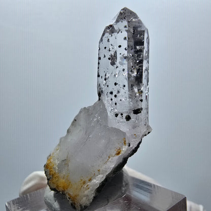 Enhydro Lemurian Phantom Amethyst mit Hämatit, 1x Blase Streep Mine, Namibia 42*32*18mm #12932