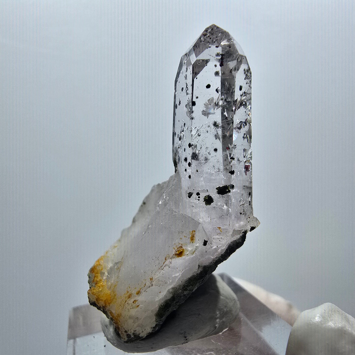 Enhydro Lemurian Phantom Amethyst mit Hämatit, 1x Blase Streep Mine, Namibia 42*32*18mm #12932