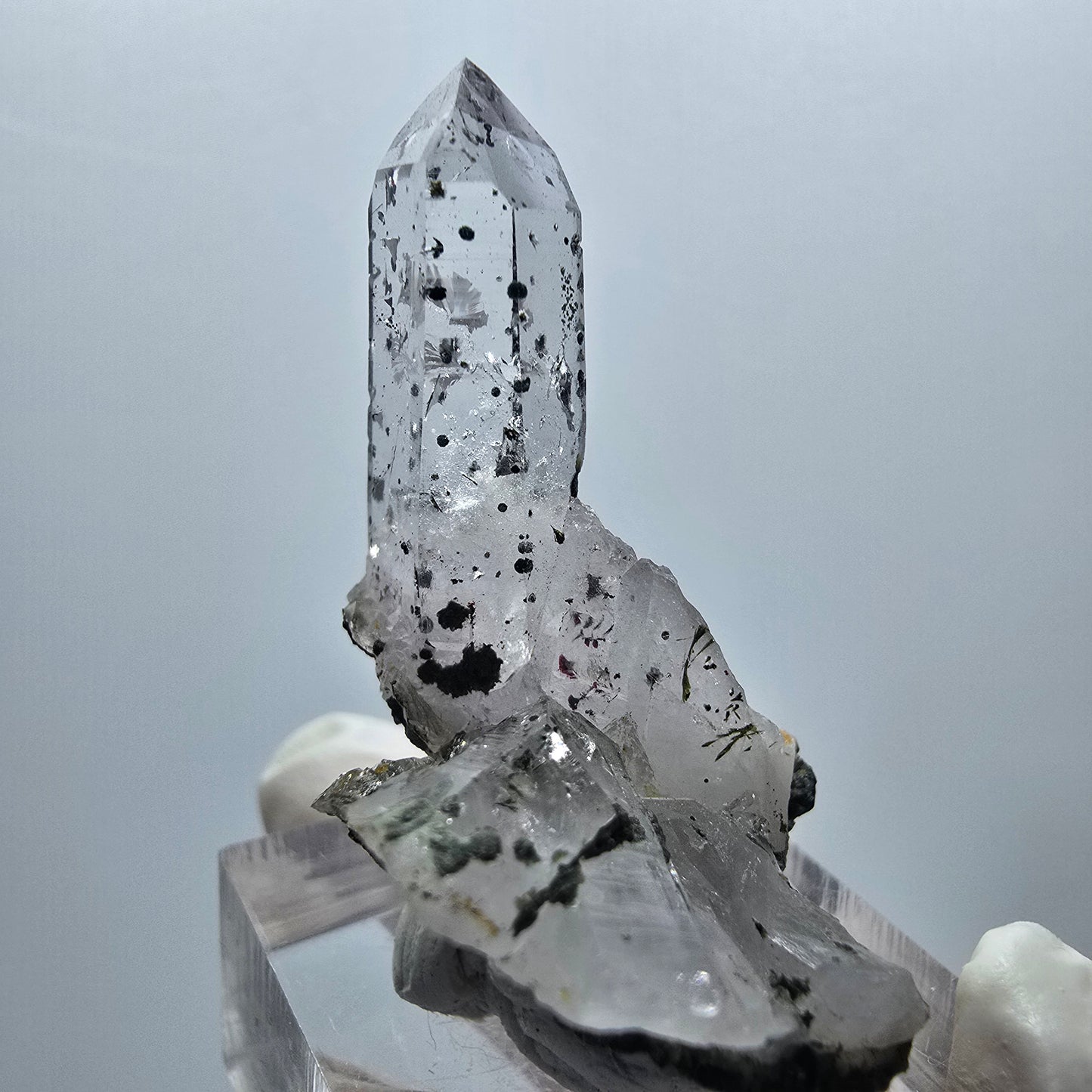 Enhydro Lemurian Phantom Amethyst mit Hämatit, 1x Blase Streep Mine, Namibia 42*32*18mm #12932