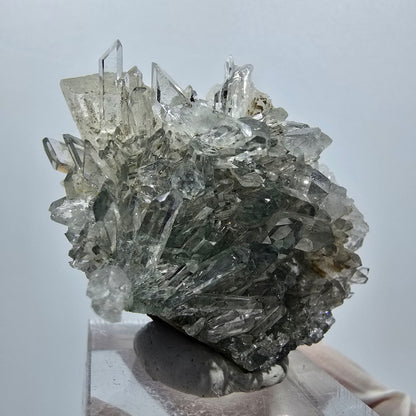 Starburst Quarz mit Calcit Würfel, Chlorit Stufe Streep Mine, Namibia 48*33*30mm #12934