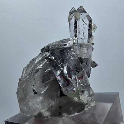 Harlekin Quarz mit Analcim, Epidot, Prehnit auf Matrix Streep Mine, Namibia 31*31*29mm #12936