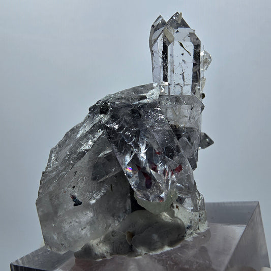 Harlekin Quarz mit Analcim, Epidot, Prehnit auf Matrix Streep Mine, Namibia 31*31*29mm #12936