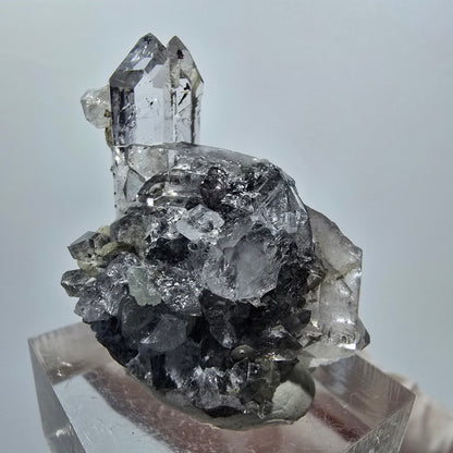 Harlekin Quarz mit Analcim, Epidot, Prehnit auf Matrix Streep Mine, Namibia 31*31*29mm #12936
