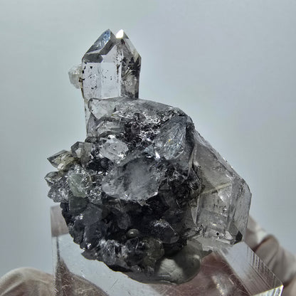 Harlekin Quarz mit Analcim, Epidot, Prehnit auf Matrix Streep Mine, Namibia 31*31*29mm #12936