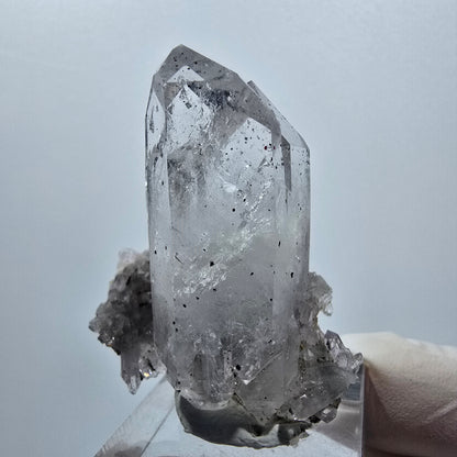 Enhydro Amethyst Doppelender mit Hämatit, 1x Blase Streep Mine, Namibia 45*36*23mm #12938