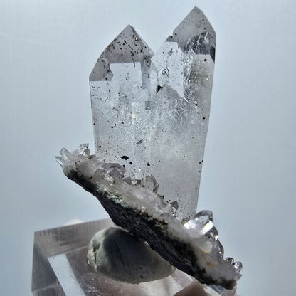 Enhydro Amethyst Doppelender mit Hämatit, 1x Blase Streep Mine, Namibia 45*36*23mm #12938