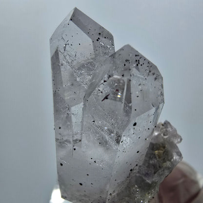 Enhydro Amethyst Doppelender mit Hämatit, 1x Blase Streep Mine, Namibia 45*36*23mm #12938