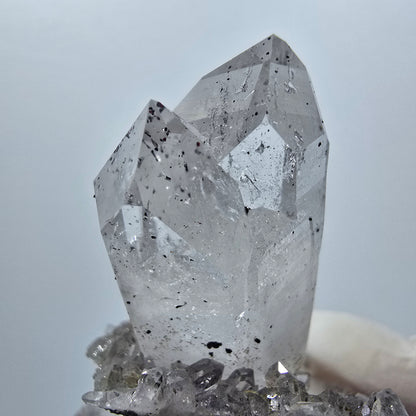Enhydro Amethyst Doppelender mit Hämatit, 1x Blase Streep Mine, Namibia 45*36*23mm #12938
