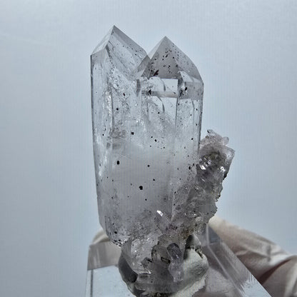Enhydro Amethyst Doppelender mit Hämatit, 1x Blase Streep Mine, Namibia 45*36*23mm #12938