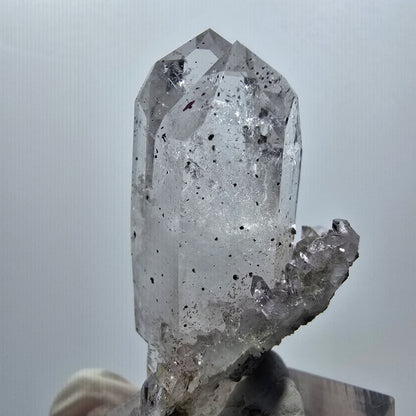 Enhydro Amethyst Doppelender mit Hämatit, 1x Blase Streep Mine, Namibia 45*36*23mm #12938