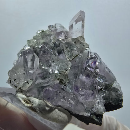 Harlekin Starburst Phantom Amethyst, Calcit auf Matrix Streep Mine, Namibia 45*37*25mm #12939