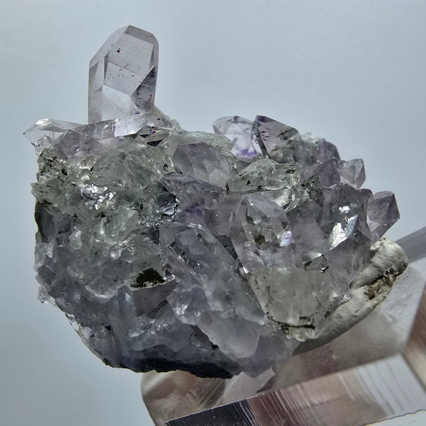 Harlekin Starburst Phantom Amethyst, Calcit auf Matrix Streep Mine, Namibia 45*37*25mm #12939