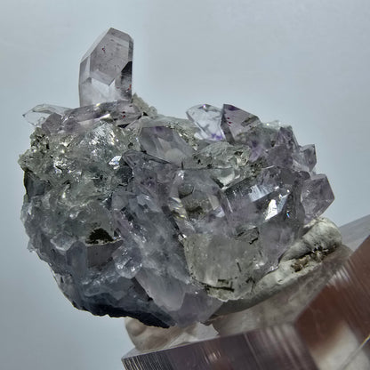 Harlekin Starburst Phantom Amethyst, Calcit auf Matrix Streep Mine, Namibia 45*37*25mm #12939