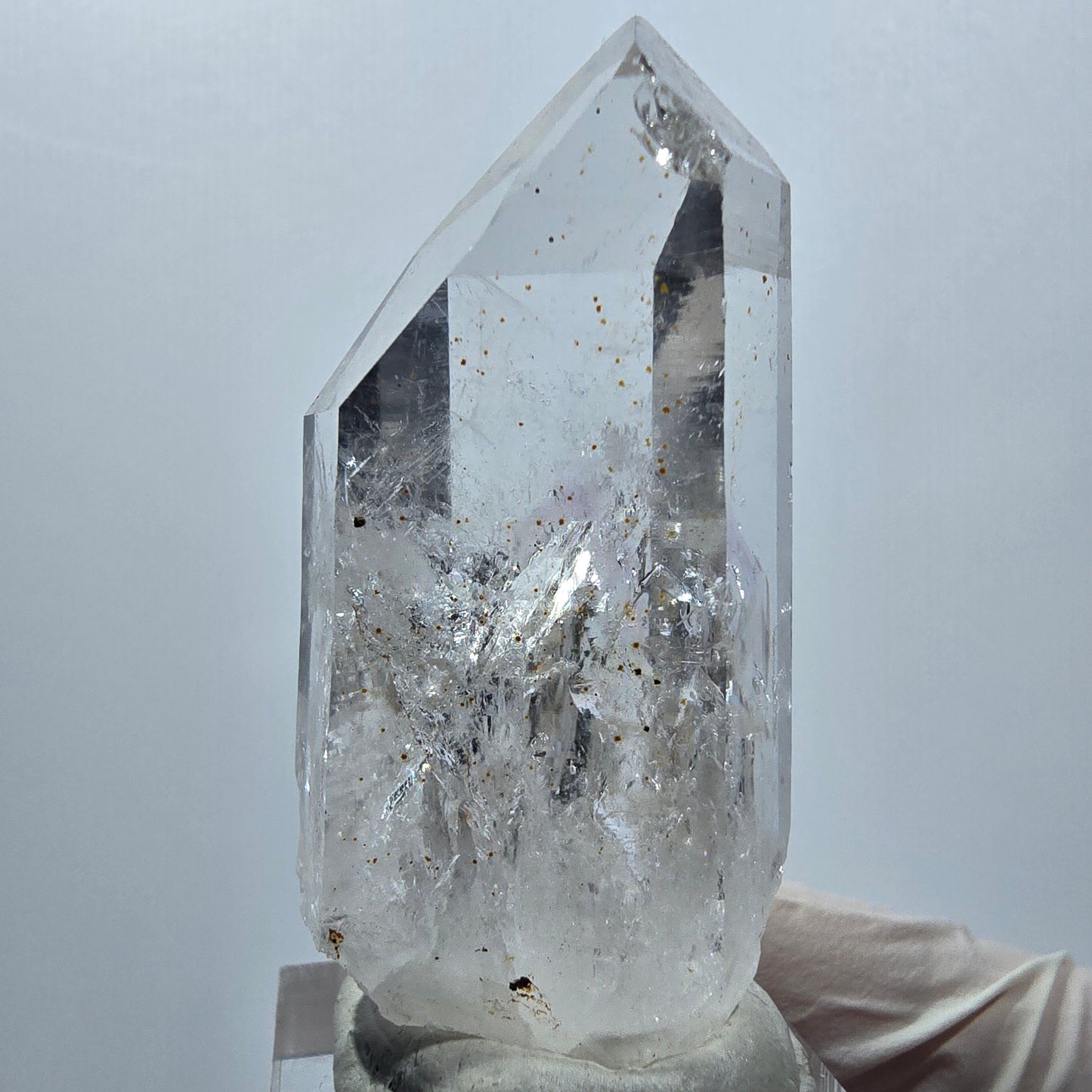 Enhydro Lemurian Phantom Amethyst mit Hämatit, 1x Blase Streep Mine, Namibia 53*23*22mm #12942
