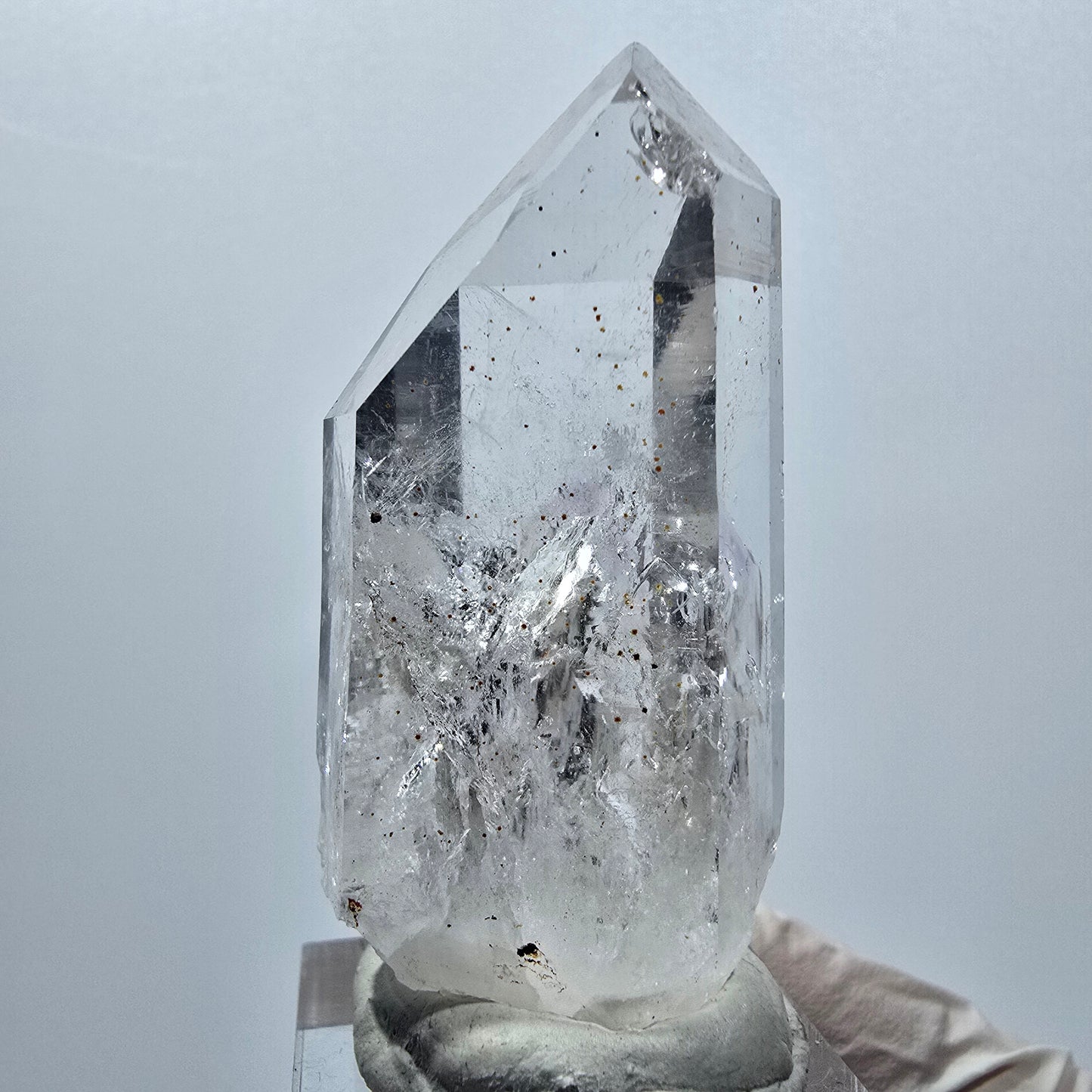 Enhydro Lemurian Phantom Amethyst mit Hämatit, 1x Blase Streep Mine, Namibia 53*23*22mm #12942