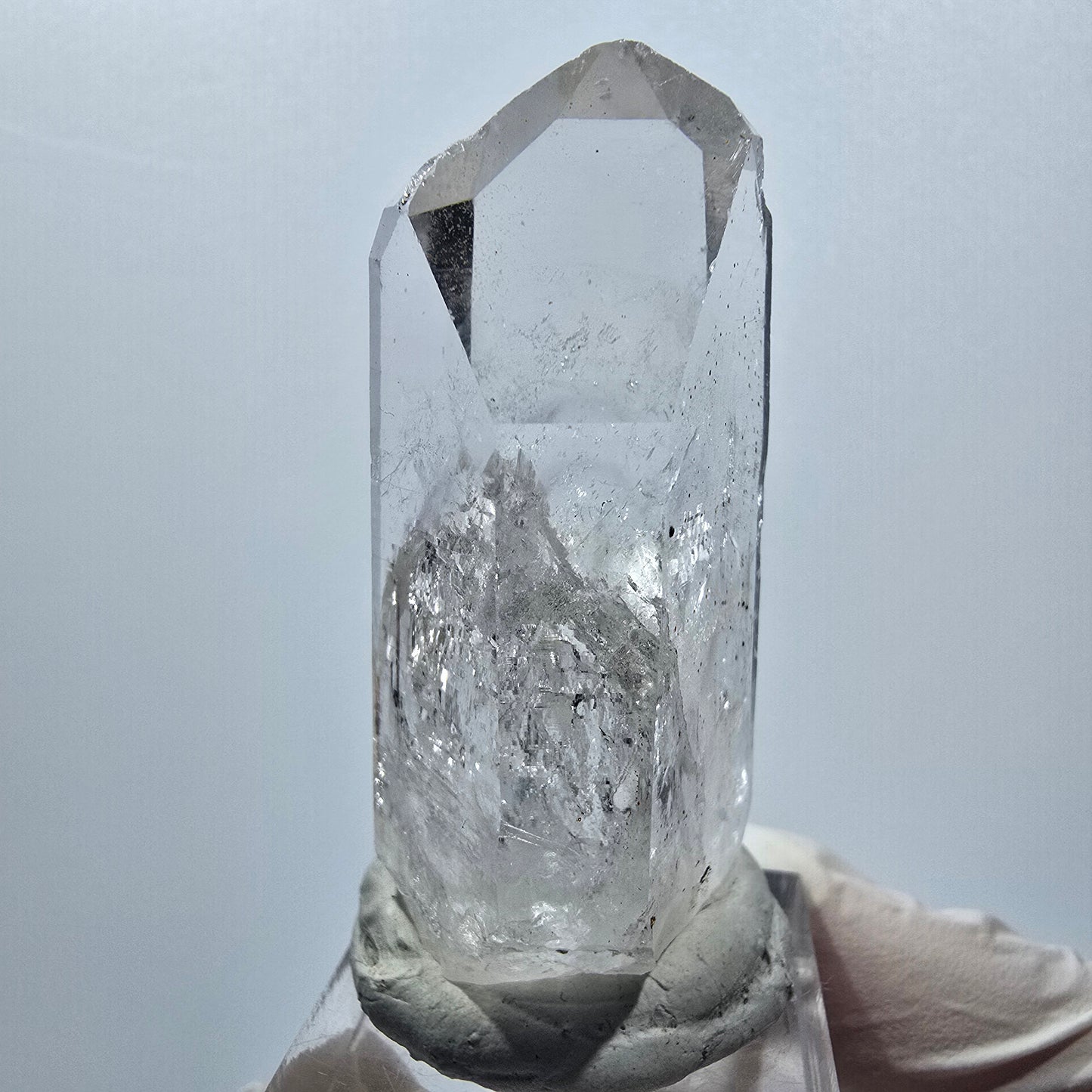 Enhydro Lemurian Phantom Amethyst mit Hämatit, 1x Blase Streep Mine, Namibia 53*23*22mm #12942