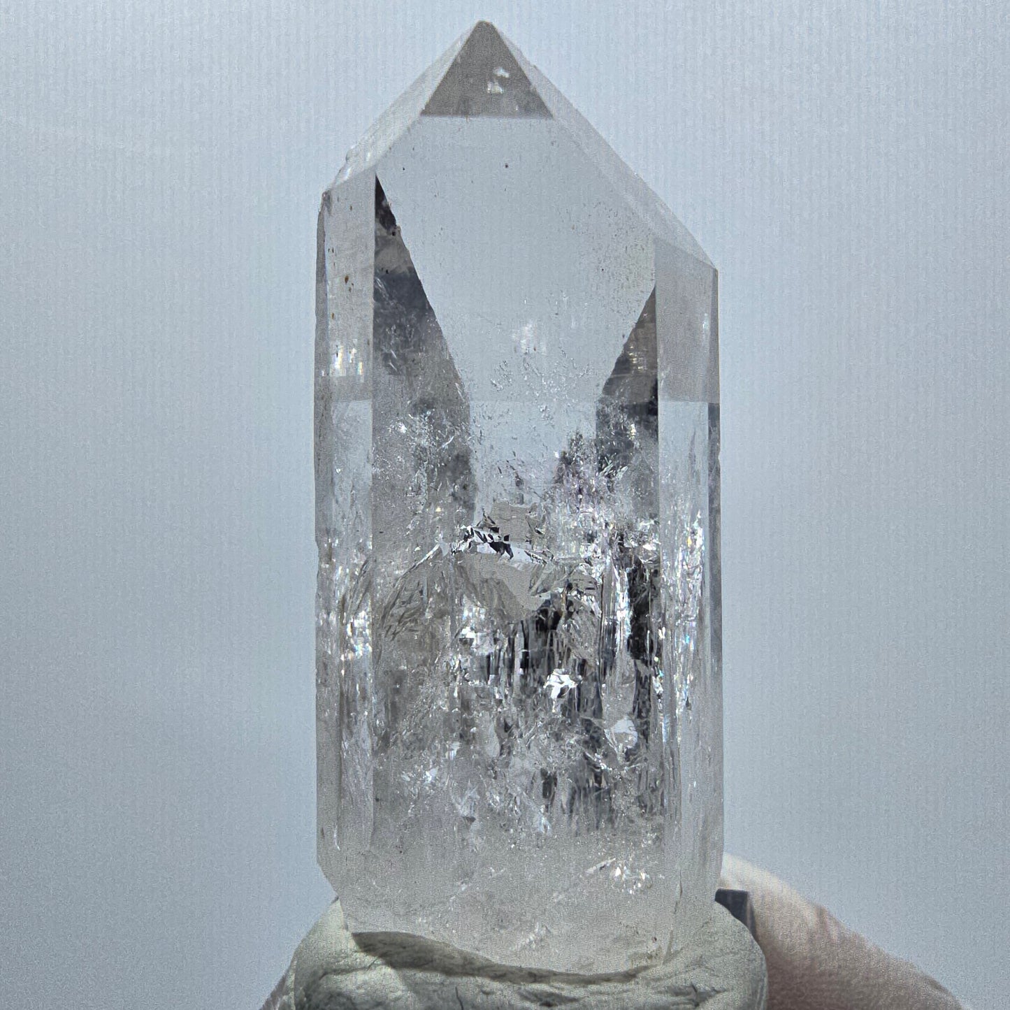 Enhydro Lemurian Phantom Amethyst mit Hämatit, 1x Blase Streep Mine, Namibia 53*23*22mm #12942