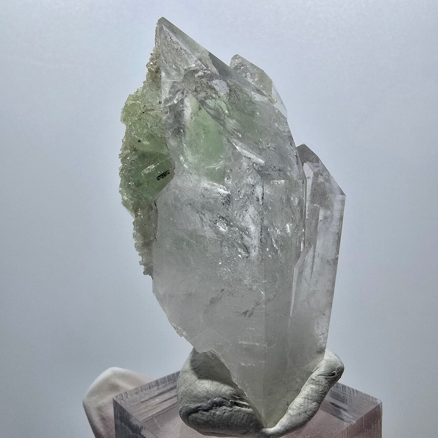 Sehr klare Lemurian Quarz Prehnit Stufe Streep Mine Goboboseb Namibia 58*32*26mm #12943