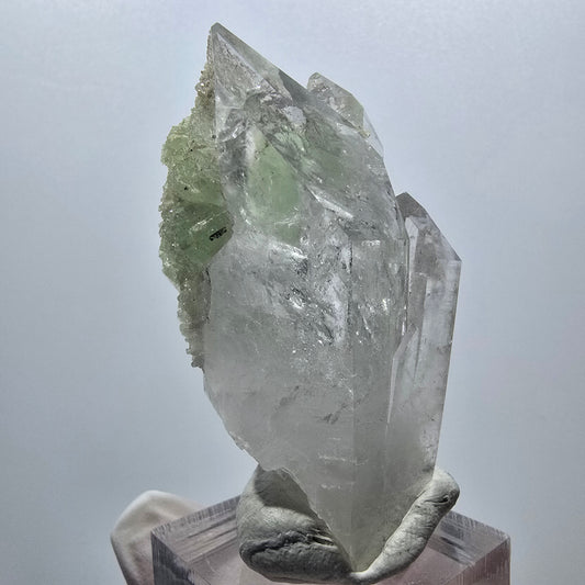 Sehr klare Lemurian Quarz Prehnit Stufe Streep Mine Goboboseb Namibia 58*32*26mm #12943
