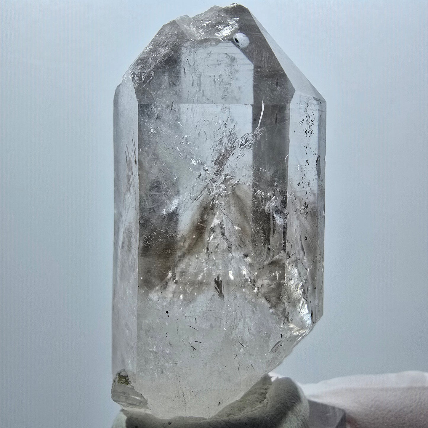 Enhydro Lemurian Skelett Phantom Rauchquarz, 2x Blase Streep Mine, Namibia 61*29*26mm #12944