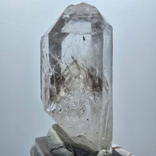 Enhydro Lemurian Skelett Phantom Rauchquarz, 2x Blase Streep Mine, Namibia 61*29*26mm #12944