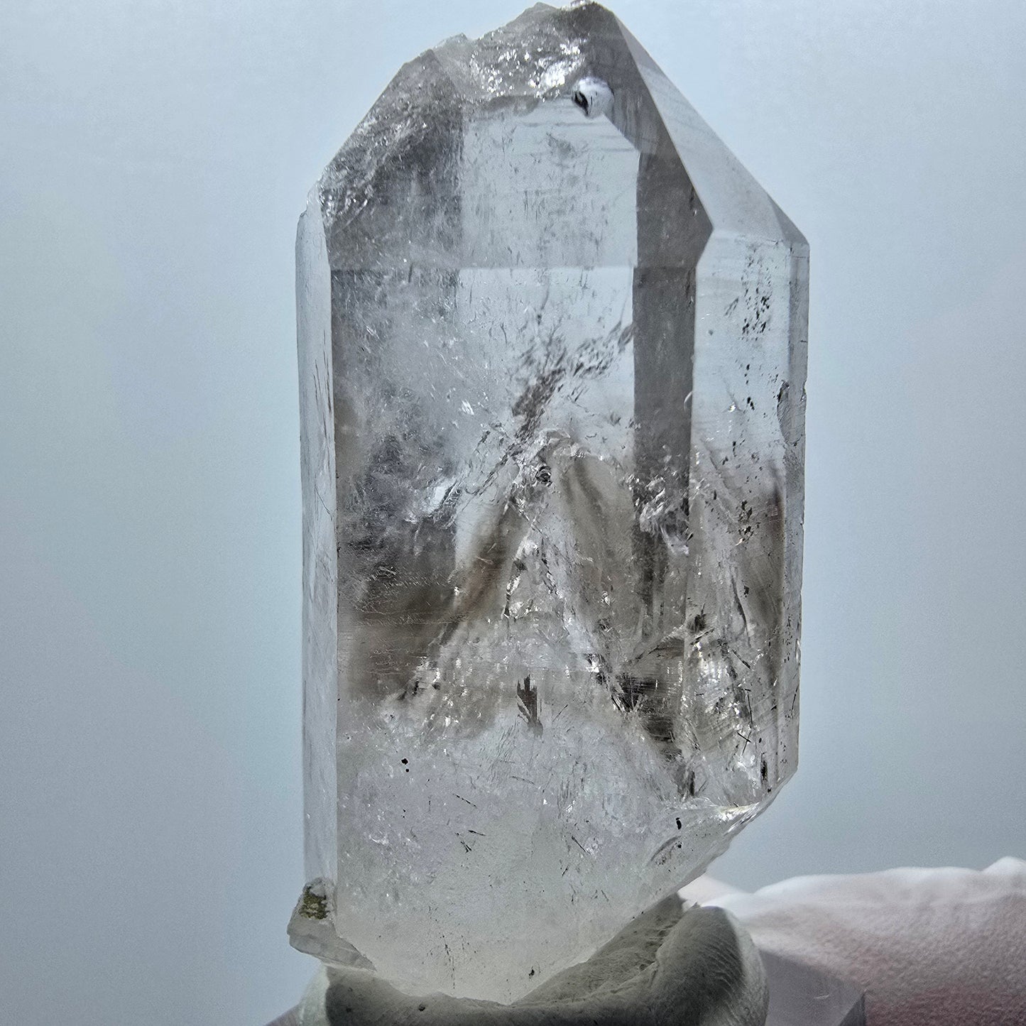 Enhydro Lemurian Skelett Phantom Rauchquarz, 2x Blase Streep Mine, Namibia 61*29*26mm #12944