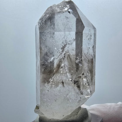 Enhydro Lemurian Skelett Phantom Rauchquarz, 2x Blase Streep Mine, Namibia 61*29*26mm #12944