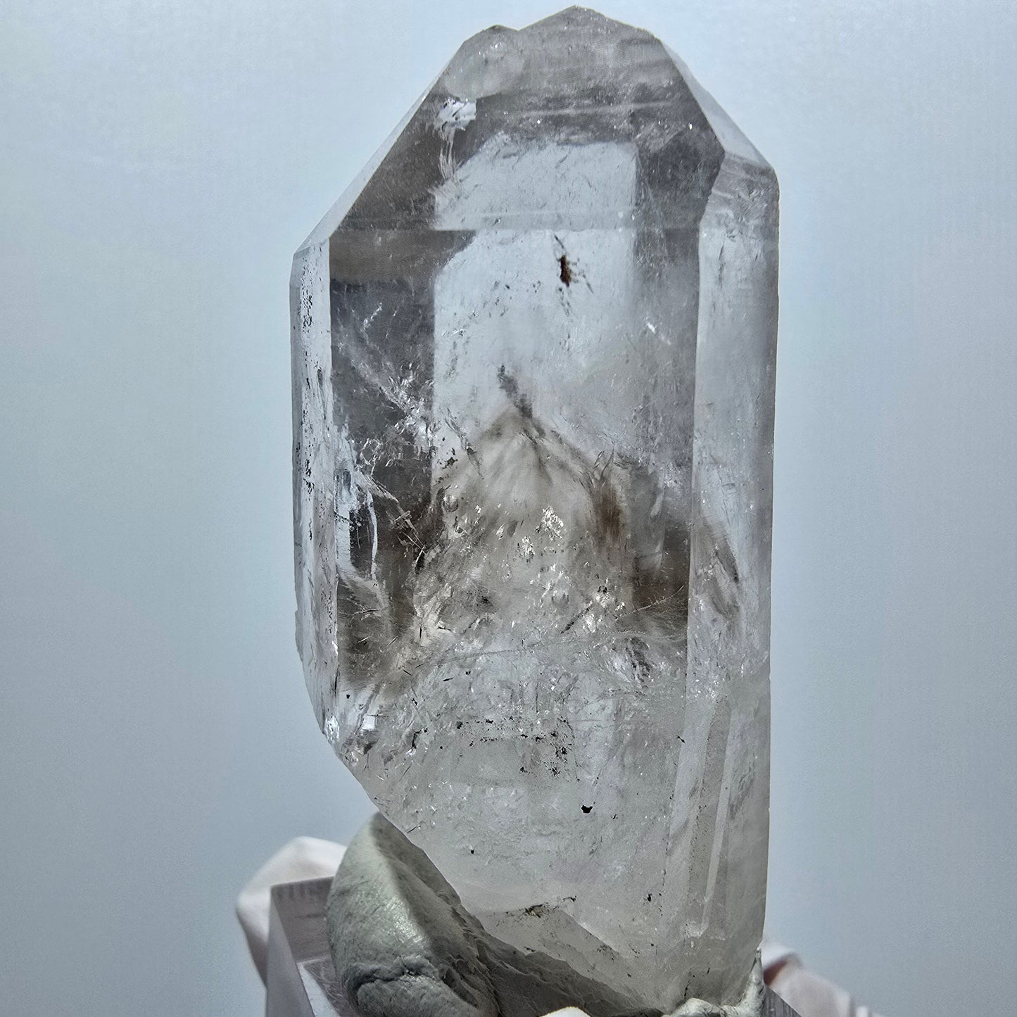 Enhydro Lemurian Skelett Phantom Rauchquarz, 2x Blase Streep Mine, Namibia 61*29*26mm #12944