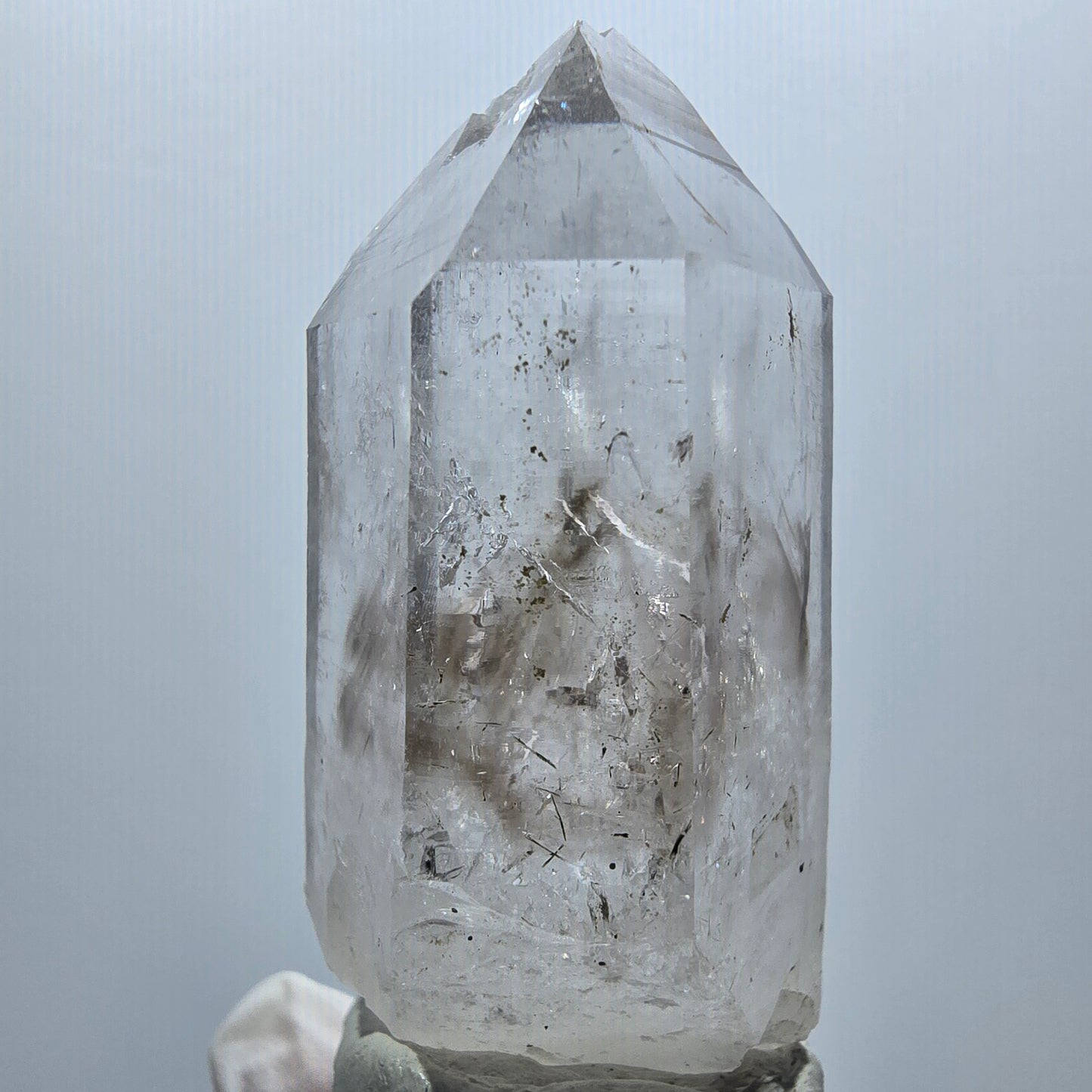 Enhydro Lemurian Skelett Phantom Rauchquarz, 2x Blase Streep Mine, Namibia 61*29*26mm #12944