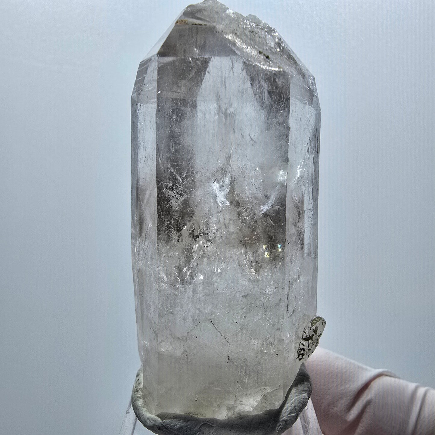 Enhydro Lemurian Skelett Phantom Rauchquarz, 2x Blase Streep Mine, Namibia 61*29*26mm #12944