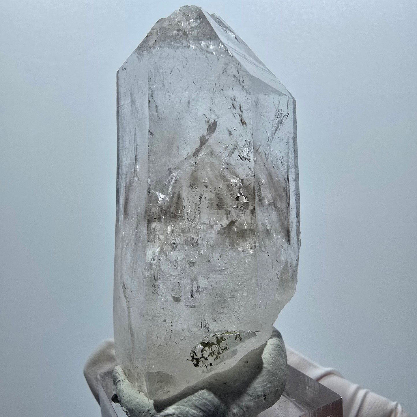 Enhydro Lemurian Skelett Phantom Rauchquarz, 2x Blase Streep Mine, Namibia 61*29*26mm #12944