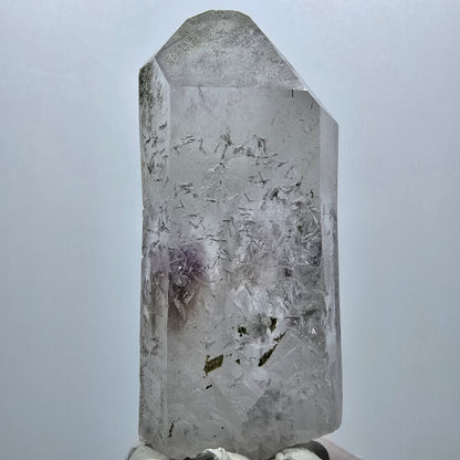 Skelett Phantom Amethyst mit Prehnit Streep Mine Goboboseb Namibia 68*26*22mm #12945