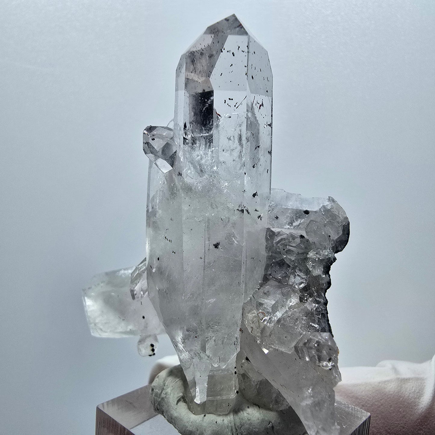 Harlekin Lemurian Skelett Rauchquarz Doppelender Stufe Streep Mine, Namibia 56*51*29mm #12948