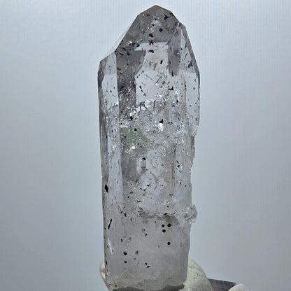 Enhydro Harlekin Phantom Rauchquarz mit Analcim, Prehnit Streep Mine, Namibia 64*22*22mm #12949