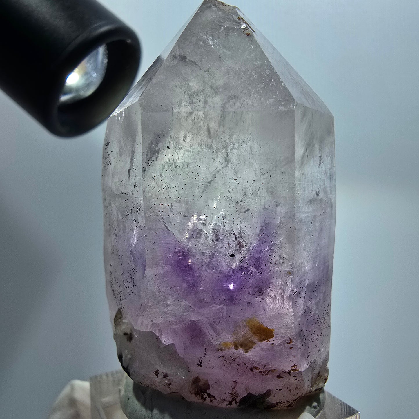 Klare Lemurian Phantom Amethyst Spitze Streep Mine, Namibia 52*32*28mm #12950